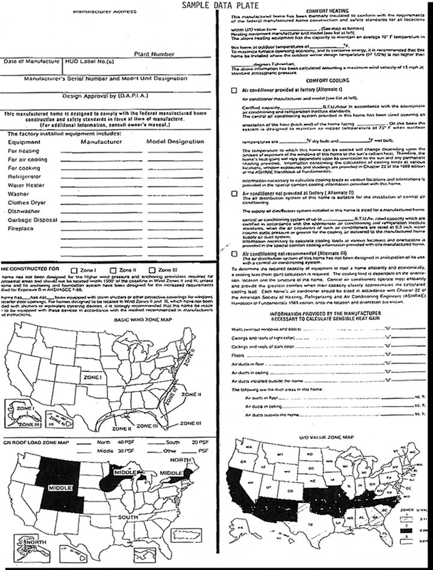 manufactured home, mortgage, home loan, serial number, data plate, treasure valley